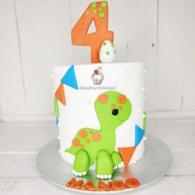 Fondant Dinosaur Birthday Cake 2