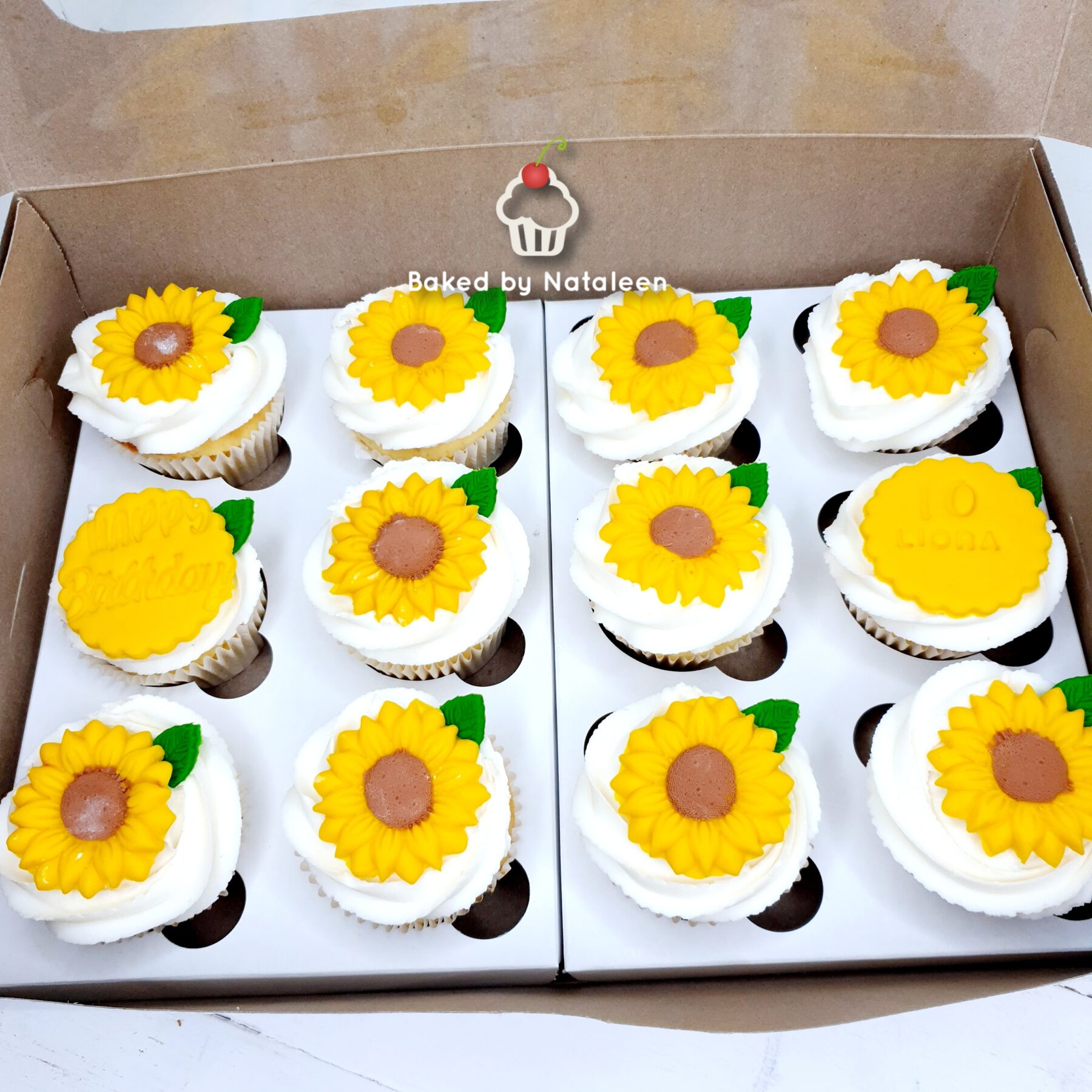 Custom Sunflower Cupcakes - Image 2