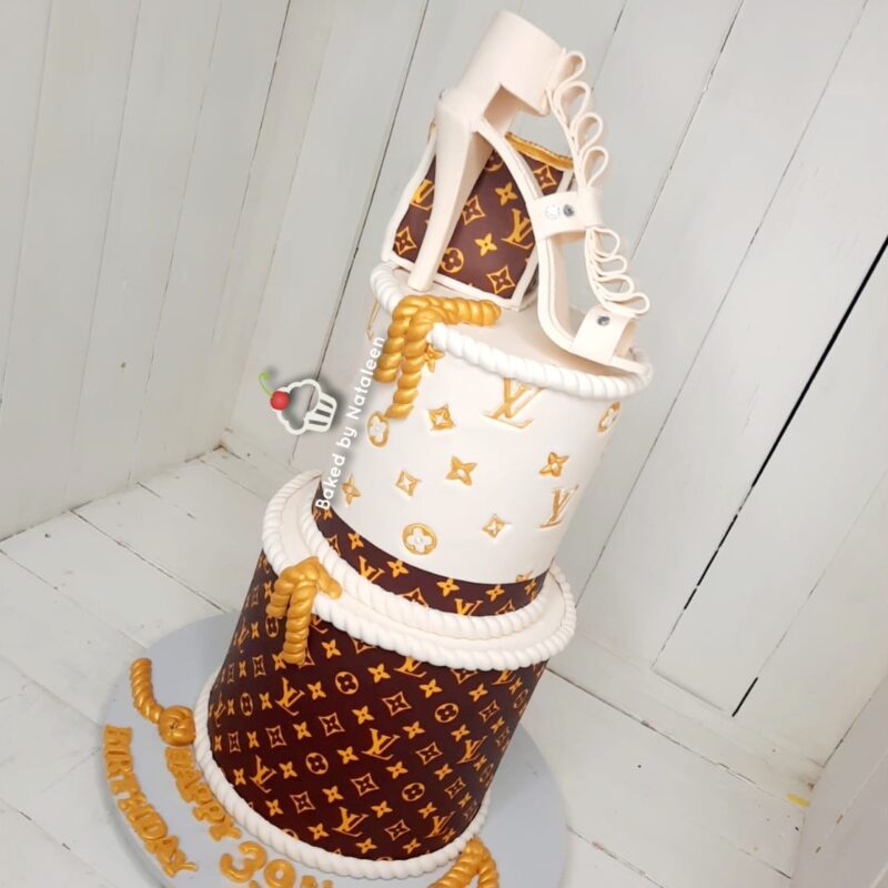 Louis Vuitton Heel 2 Tier Birthday Cake - Image 4