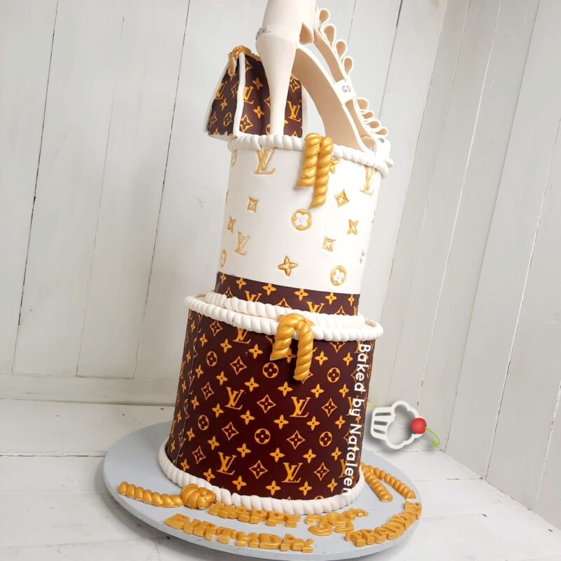 Louis Vuitton Heel 2 Tier Birthday Cake - Image 3