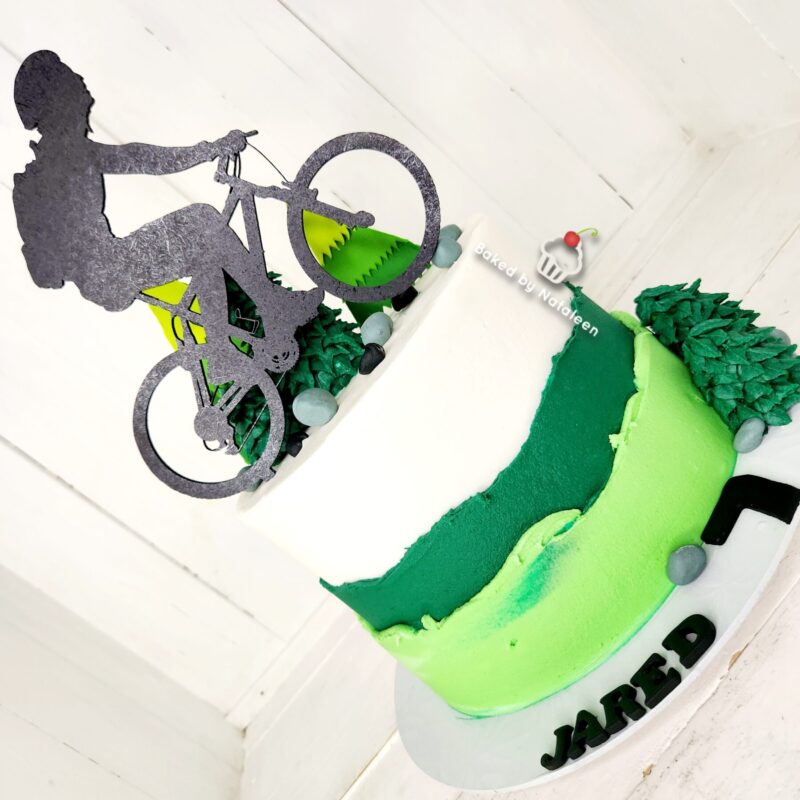 Mountain Biker Fault Line Birthday Cake - Image 2