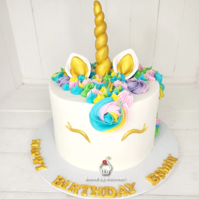 White Unicorn Birthday Cake - Image 2