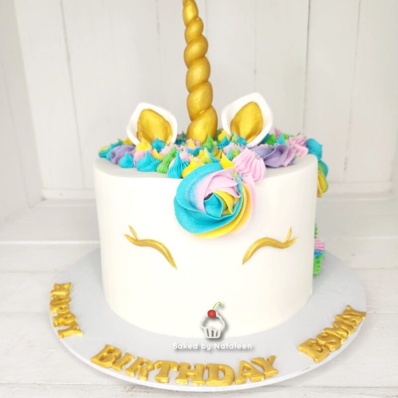 White Unicorn Birthday Cake