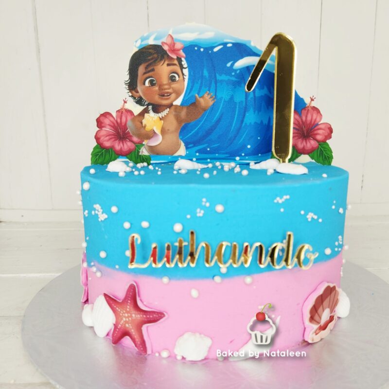Moana Buttercream Birthday Cake 2
