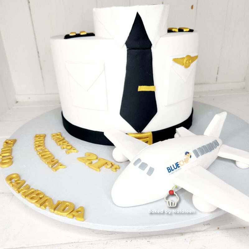Pilot Shirt Birthday Cake 3