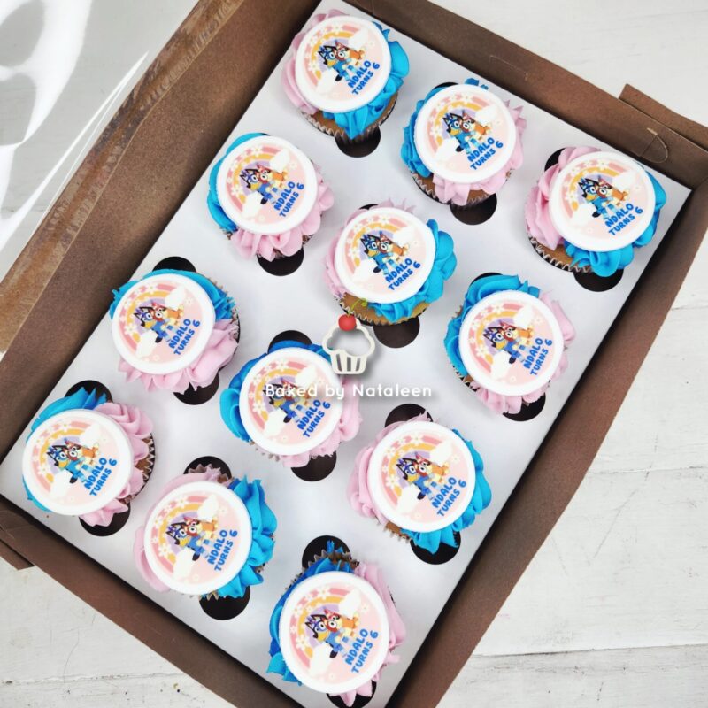 Bluey Themed Birthday Party Cupcakes