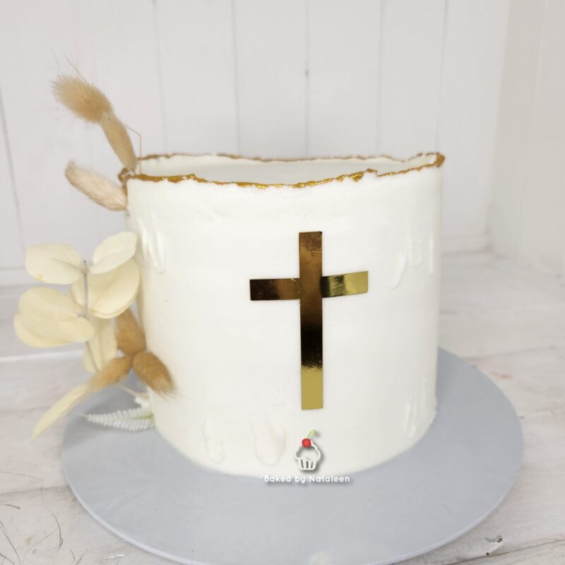 Blue and White Confirmation Cake - Image 2