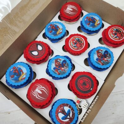 Red And Blue Spiderman Cupcakes 3