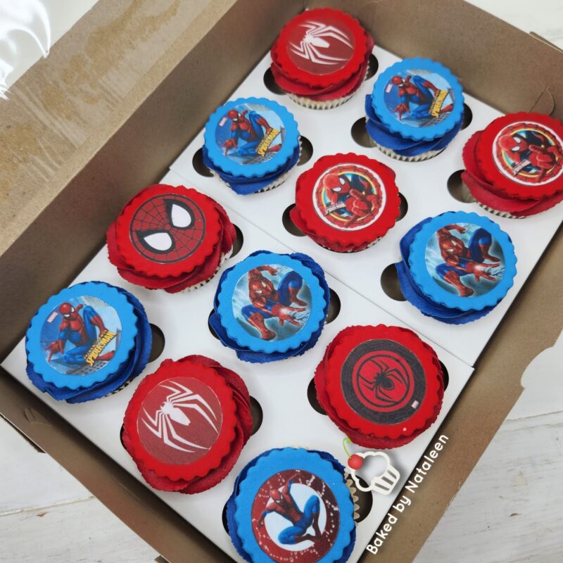 Red And Blue Spiderman Cupcakes 3