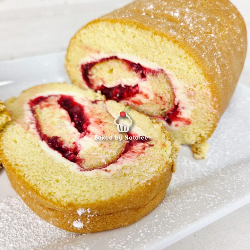 Cream Cheese and Strawberry Swiss Roll - Image 4