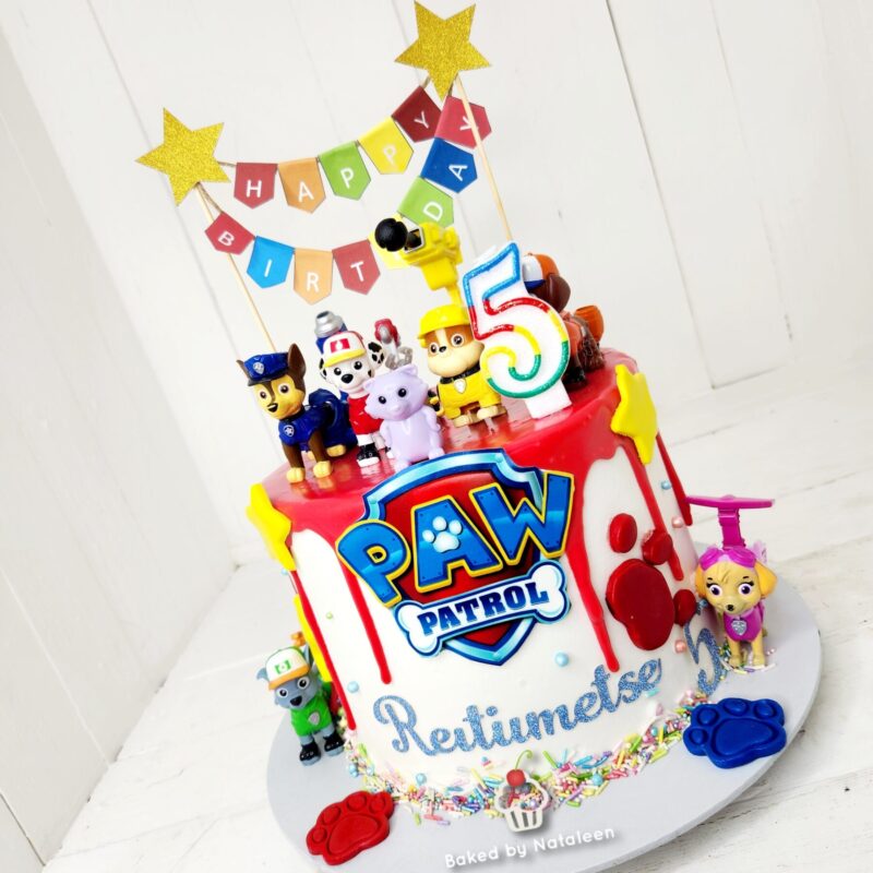 White Paw Patrol Buttercream Cake - Image 2
