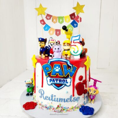 White Paw Patrol Buttercream Cake