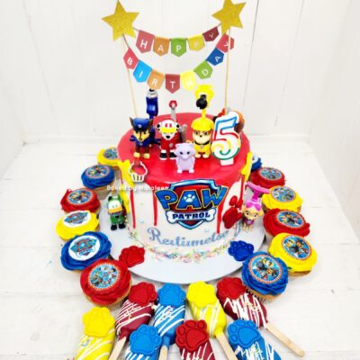 White Paw Patrol Cake Combo