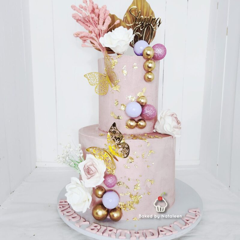 2 Tier 60th Birthday Cake