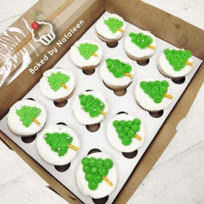 Christmas Tree Cupcakes 2