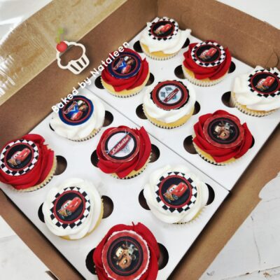 Lightning McQueen Cars Themed Cupcakes