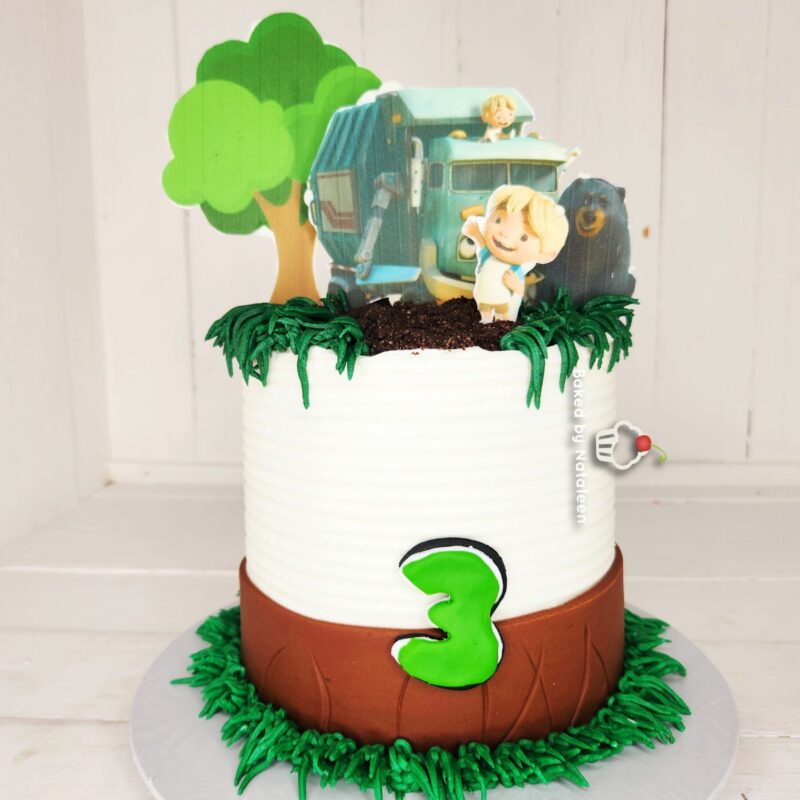 Trash Truck Birthday Cake