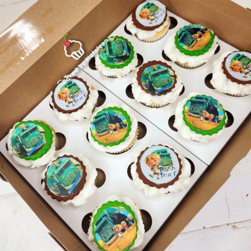Trash Truck Themed Cupcakes