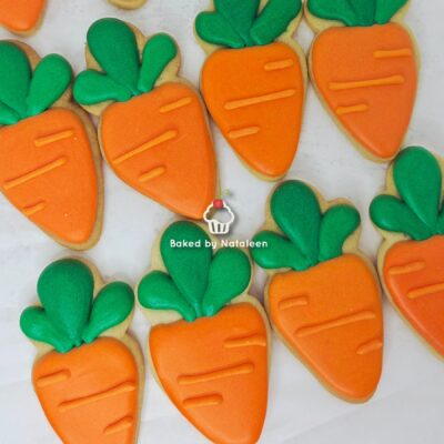 Carrot Royal Icing Cookies