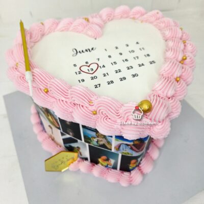Picture Heart Calendar Cake