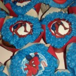 Spiderman printed cupcakes