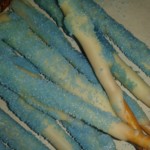 Frozen theme dipped pretzel sticks