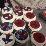 Spiderman edible print discs cupcakes